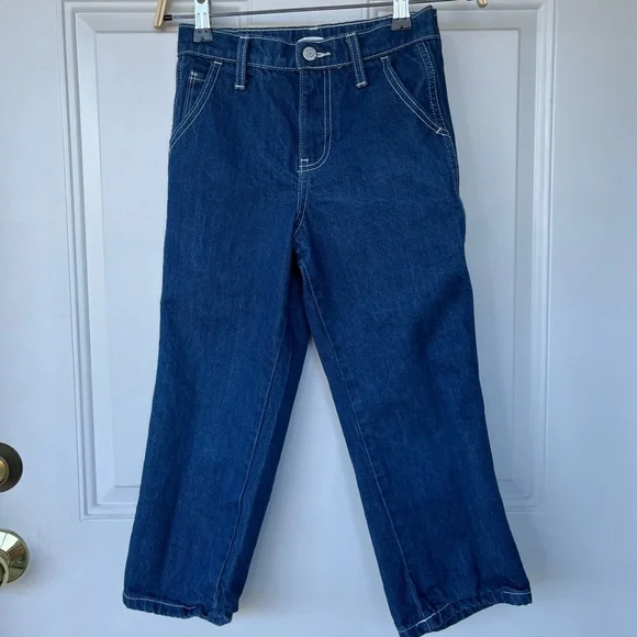•Old Navy• Kids Medium Wash Carpenter Jeans - Size 7 - Picture 1 of 9
